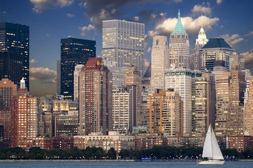 new york skyline manhattan hudson 40142